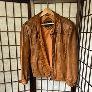 Brown Lightweight Shirt Jacket with Vintage Feel